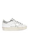 Golden Goose Sneakers Hi Star White Leather-gold Star-logo Lace