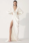 ALEX PERRY CLARK-LONG SLEEVE CREPE GOWN,AP20RG606-AU-1-1