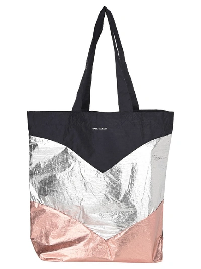 Isabel Marant Woom Color-block Metallic Shell Tote In Multicolor