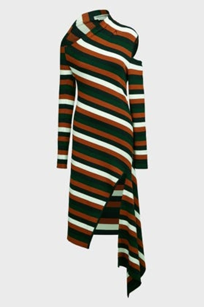 Monse Stripe Split Cut-out Wool Dress