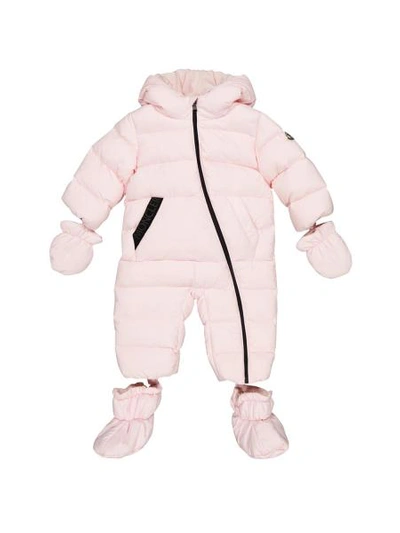 Moncler Babies' Kids Snowsuit Ico Tuta Imbottita For Girls In Pink
