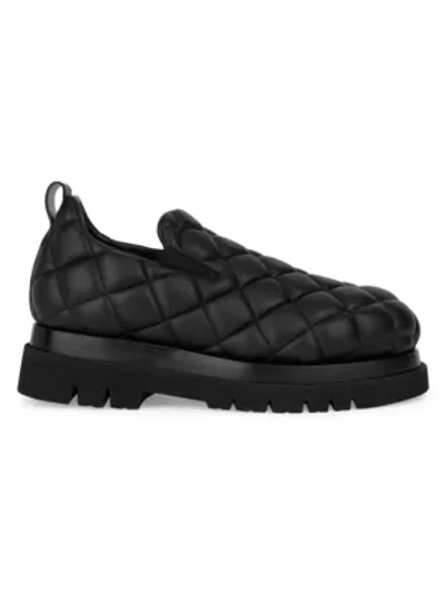 Bottega Veneta Quilted Leather Sneakers In Black