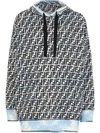 FENDI FF-MOTIF CLOUD-PRINT HOODIE