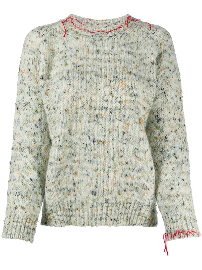 Maison Margiela Bouclé-knit Jumper In Neutrals