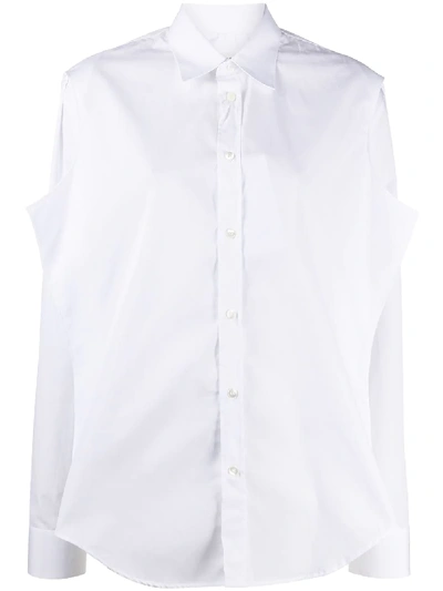 Maison Margiela Layered Button-up Shirt In White