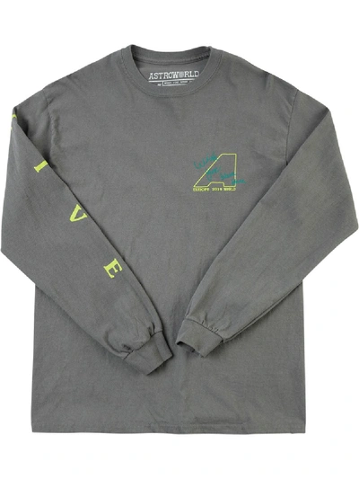 Travis Scott Astroworld Stop Look Listen T-shirt In Grey