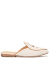 Shanghai Tang X Bing Xu Embroidered Loafer Mules In White