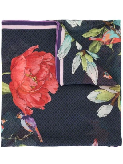 Shanghai Tang Magnolia And Peony 围巾 In Multicolour