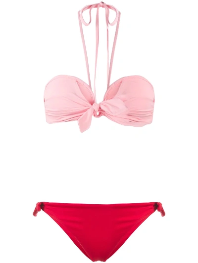 Zimmermann Bell Knotted Bikini In Red