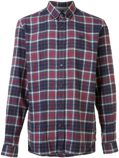Gieves & Hawkes Logo-embroidered Plaid Shirt In Multicolour