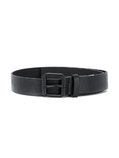 Calvin Klein Kids' Buckled Belt In Black