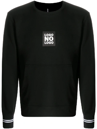 Neil Barrett Slogan-patch Sweatshirt In Black