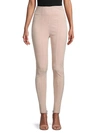 BALMAIN HIGH-RISE SKINNY SUEDE TROUSERS,0400012771891