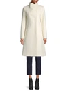 CINZIA ROCCA VIRGIN WOOL & CASHMERE A-LINE COAT,0400012815164