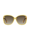 Kate Spade Gloriann 59mm Oval Sunglasses In Gold Havana