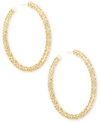 KENDRA SCOTT LARGE OPENWORK TUBULAR HOOP EARRINGS, 2.5"