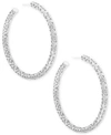 KENDRA SCOTT LARGE OPENWORK TUBULAR HOOP EARRINGS, 2.5"