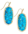 Kendra Scott 14k Gold Plated Elle Drop Earrings In Turquoise Magnesite