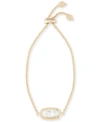 Kendra Scott 14k Gold-plated Stone Slider Bracelet In Ivory Mother Of Pearl