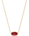 Kendra Scott Stone Pendant Necklace, 15" + 2" Extender In Clear Berry