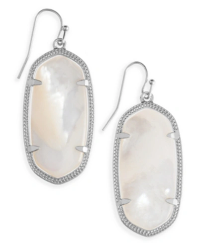 Kendra Scott Women's Baroque Ella Rhodium Plated & Banded Agate Drop Earrings In Brass