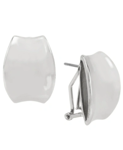 Robert Lee Morris Soho Silver-tone Sculptural Clip-on Button Earrings