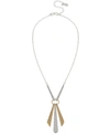 ROBERT LEE MORRIS SOHO TWO-TONE GEOMETRIC STICK PENDANT NECKLACE, 18" + 3" EXTENDER