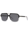Dolce & Gabbana Dolce And Gabbana Polarized Grey Navigator Men's Sunglasses Dg4354f 501/81 58 In Matte Black/polar Grey