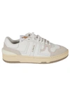 Lanvin 10mm Clay Poly & Leather Sneakers In Black/white