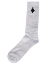 Marcelo Burlon County Of Milan Jacquard Cross Logo Socks In White/black