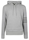 Thom Browne Grey Loopback 4-bar Hoodie In Light Grey