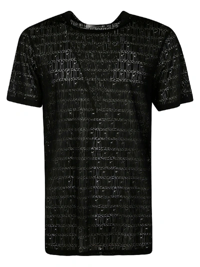 Dior Logo All-over T-shirt In Black
