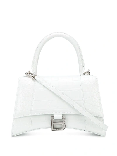 Balenciaga Small Hourglass Top-handle Bag In White
