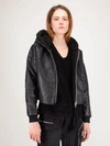 THOM KROM HOODED JACKET TEDDY BLACK,W SJ 354