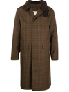 MACKINTOSH CHECKED WOOL-BLEND COAT