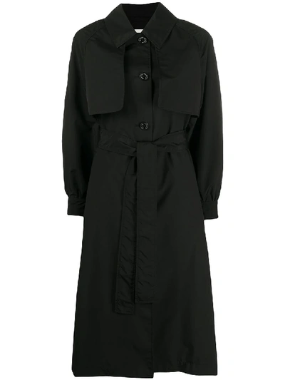 Mackintosh Single-breasted Trench Coat In Black