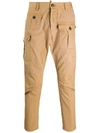 Dsquared2 Straight-leg Cargo Pants In Beige