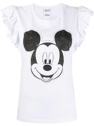 Liu •jo X Disney Mickey Sleeveless Top In White