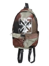 OFF-WHITE BROWN CAMOUFLAGE PRINT BACKPACK,OMNB003E20FAB003