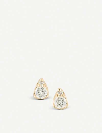 The Alkemistry Dana Rebecca Sophia Ryan 14ct Yellow-gold And Diamond Stud Earrings In Yellow Gold