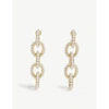 SORU MONDELLO 24CT YELLOW GOLD-PLATED VERMEIL STERLING SILVER AND SWAROVSKI PEARL EARRINGS,133-3006644-SICLMONDER