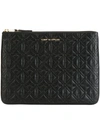 Comme Des Garçons 'classic Embossed A' Purse In Black