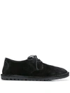 Marsèll Sancrispa Alta Suede Lace-up Shoes In Black
