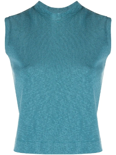 Osklen Textured-jersey Tank Top In Blue