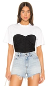 ALEXANDER WANG T RUCHED BODYCON TOP,TBYA-WS711