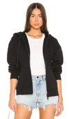 ALEXANDER WANG T SCULPTED ZIP UP HOODIE,TBYA-WK134