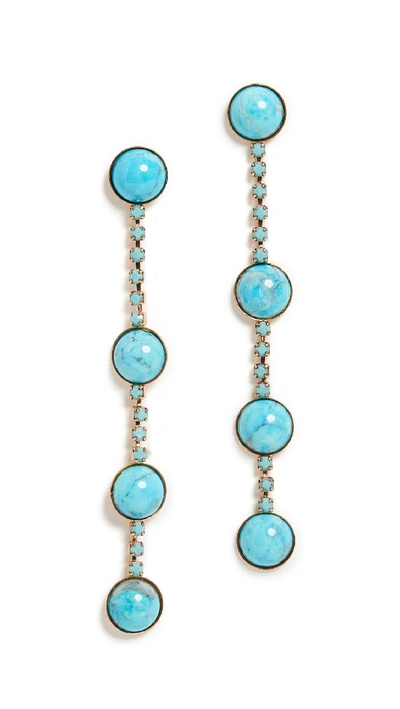 Elizabeth Cole Callen Earrings In Turquoise