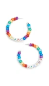 THE MARC JACOBS THE TOY BLOCKS BEADED HOOPS