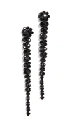 Simone Rocha Pendant Drop Earrings In Jet