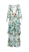 PATBO Floral Long Sleeve Beach Dress